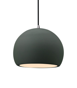 Radiance One Light Pendant in Pewter Green (102|CER-6533-PWGN-NCKL-BKCD)