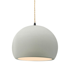 Radiance One Light Pendant in Matte White (102|CER-6533-MAT-MBLK-BEIG-TWST)