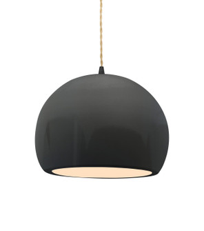 Radiance One Light Pendant in Gloss Grey (102|CER-6533-GRY-MBLK-BEIG-TWST)