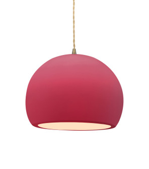 Radiance One Light Pendant in Cerise (102|CER-6533-CRSE-ABRS-BEIG-TWST)