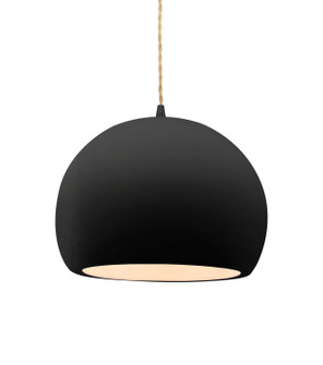 Radiance One Light Pendant in Carbon - Matte Black (102|CER-6533-CRB-MBLK-BEIG-TWST)