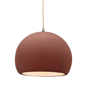 Radiance One Light Pendant in Canyon Clay (102|CER-6533-CLAY-NCKL-BEIG-TWST)