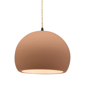 Radiance One Light Pendant in Adobe (102|CER-6533-ADOB-MBLK-BEIG-TWST)