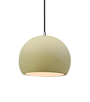 Radiance One Light Pendant in Vanilla (Gloss) (102|CER-6530-VAN-NCKL-BKCD)
