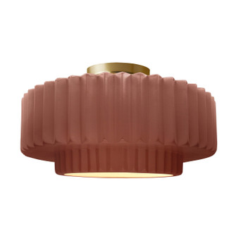 Radiance One Light Semi-Flush Mount in Canyon Clay (102|CER-6375-CLAY-BRSS)