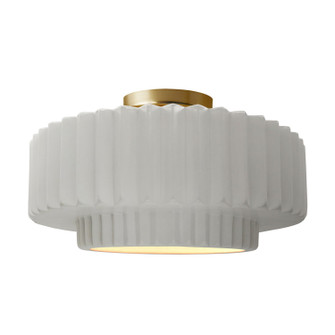 Radiance One Light Semi-Flush Mount in Bisque (102|CER-6375-BIS-BRSS)