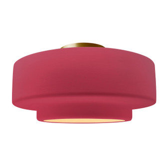 Radiance One Light Semi-Flush Mount in Cerise (102|CER-6365-CRSE-BRSS)