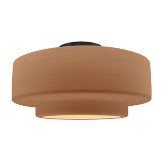 Radiance One Light Semi-Flush Mount in Adobe (102|CER-6365-ADOB-MBLK)