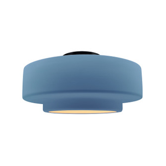 Radiance One Light Semi-Flush Mount in Sky Blue (102|CER-6363-SKBL-MBLK)