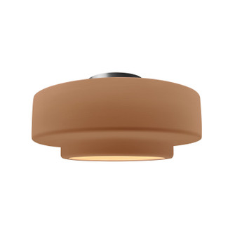 Radiance One Light Semi-Flush Mount in Adobe (102|CER-6363-ADOB-NCKL)