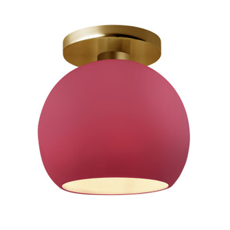 Radiance One Light Semi-Flush Mount in Cerise (102|CER-6353-CRSE-BRSS)