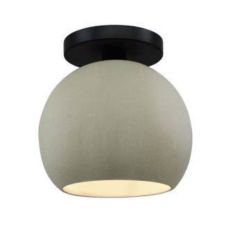 Radiance One Light Semi-Flush Mount in Celadon Green Crackle (102|CER-6353-CKC-MBLK)