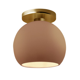 Radiance One Light Semi-Flush Mount in Adobe (102|CER-6353-ADOB-BRSS)