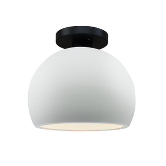 Radiance One Light Semi-Flush Mount in Gloss White (102|CER-6350-WHT-MBLK)