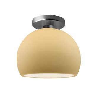 Radiance One Light Semi-Flush Mount in Muted Yellow (102|CER-6350-MYLW-NCKL)
