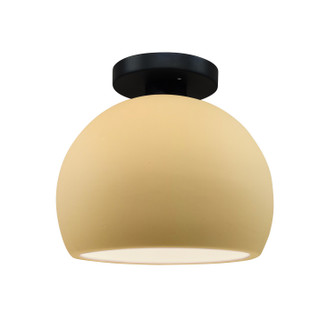 Radiance One Light Semi-Flush Mount in Muted Yellow (102|CER-6350-MYLW-MBLK)
