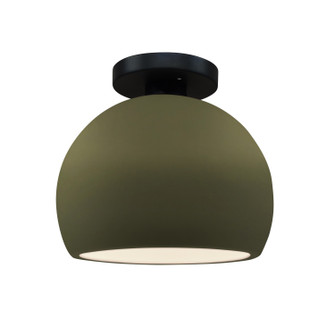 Radiance One Light Semi-Flush Mount in Matte Green (102|CER-6350-MGRN-MBLK)