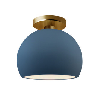 Radiance One Light Semi-Flush Mount in Midnight Sky w/ Matte White (102|CER-6350-MDMT-BRSS)