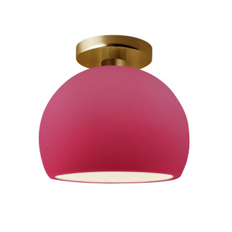 Radiance One Light Semi-Flush Mount in Cerise (102|CER-6350-CRSE-BRSS)