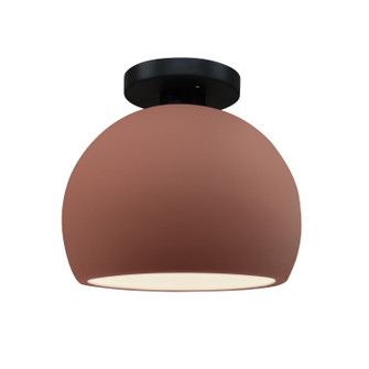 Radiance One Light Semi-Flush Mount in Canyon Clay (102|CER-6350-CLAY-MBLK)