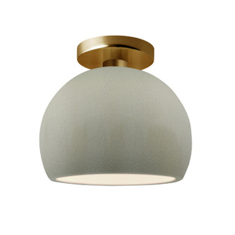 Radiance One Light Semi-Flush Mount in Celadon Green Crackle (102|CER-6350-CKC-BRSS)