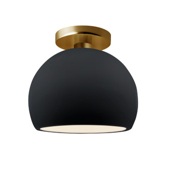 Radiance One Light Semi-Flush Mount in Gloss Black (102|CER-6350-BLK-BRSS)