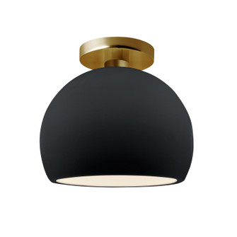 Radiance One Light Semi-Flush Mount in Gloss Black w/ Matte White (102|CER-6350-BKMT-BRSS)