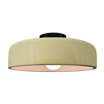 Radiance One Light Semi-Flush Mount in Vanilla (Gloss) (102|CER-6345-VAN-MBLK)