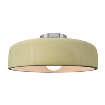 Radiance One Light Semi-Flush Mount in Vanilla (Gloss) (102|CER-6345-VAN-NCKL)