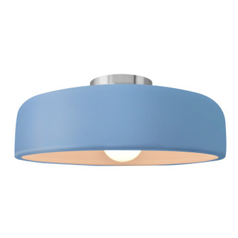 Radiance One Light Semi-Flush Mount in Sky Blue (102|CER-6345-SKBL-NCKL)