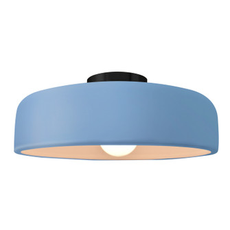 Radiance One Light Semi-Flush Mount in Sky Blue (102|CER-6345-SKBL-MBLK)
