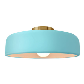 Radiance One Light Semi-Flush Mount in Reflecting Pool (102|CER-6345-RFPL-BRSS)