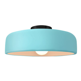 Radiance One Light Semi-Flush Mount in Reflecting Pool (102|CER-6345-RFPL-MBLK)