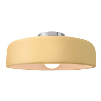 Radiance One Light Semi-Flush Mount in Muted Yellow (102|CER-6345-MYLW-NCKL)