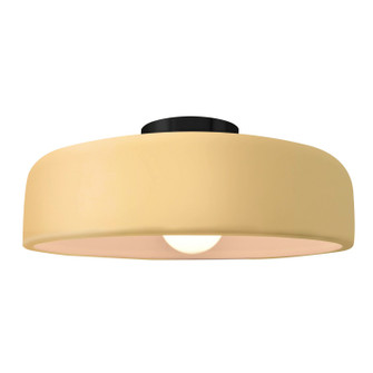 Radiance One Light Semi-Flush Mount in Muted Yellow (102|CER-6345-MYLW-MBLK)