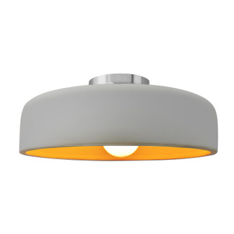 Radiance One Light Semi-Flush Mount in Matte White w/ Champagne Gold (102|CER-6345-MTGD-NCKL)