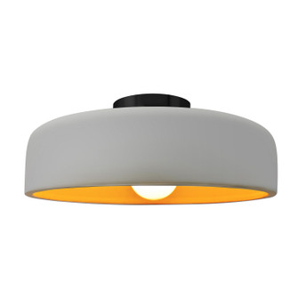 Radiance One Light Semi-Flush Mount in Matte White w/ Champagne Gold (102|CER-6345-MTGD-MBLK)