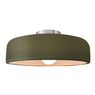 Radiance One Light Semi-Flush Mount in Matte Green (102|CER-6345-MGRN-NCKL)