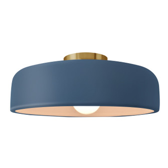 Radiance One Light Semi-Flush Mount in Midnight Sky w/ Matte White (102|CER-6345-MDMT-BRSS)