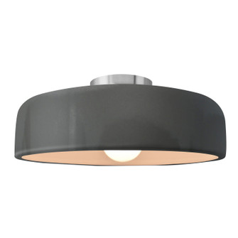 Radiance One Light Semi-Flush Mount in Gloss Grey (102|CER-6345-GRY-NCKL)