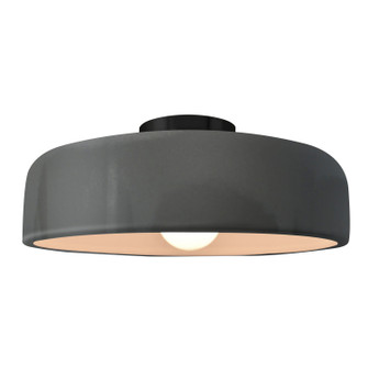 Radiance One Light Semi-Flush Mount in Gloss Grey (102|CER-6345-GRY-MBLK)