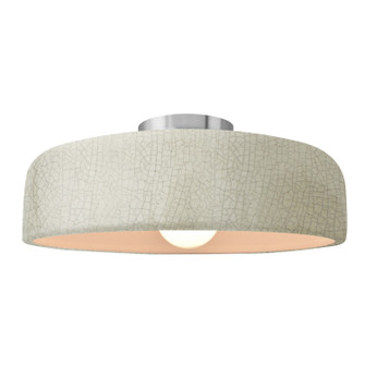 Radiance One Light Semi-Flush Mount in White Crackle (102|CER-6345-CRK-NCKL)