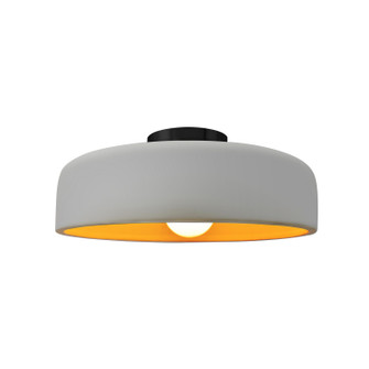 Radiance One Light Semi-Flush Mount in Matte White w/ Champagne Gold (102|CER-6343-MTGD-MBLK)
