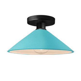 Radiance One Light Semi-Flush Mount in Reflecting Pool (102|CER-6330-RFPL-MBLK)