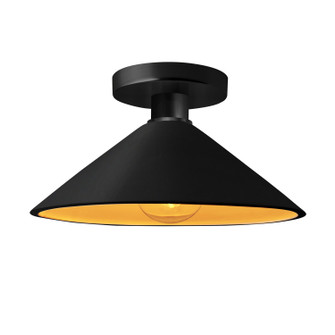 Radiance One Light Semi-Flush Mount in Carbon Matte Black w/ Champagne Gold (102|CER-6330-CBGD-MBLK)