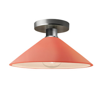 Radiance One Light Semi-Flush Mount in Gloss Blush (102|CER-6330-BSH-NCKL)