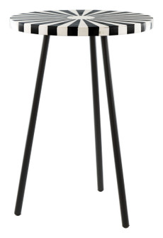 Flare Side Table in Black, White (339|101542)