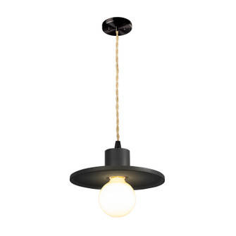 Radiance One Light Pendant in Carbon - Matte Black (102|CER-6325-CRB-MBLK-BEIG-TWST)