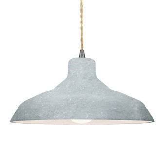Radiance One Light Pendant in Gloss White (outside and inside of fixture) (102|CER-6265-WTWT-NCKL-RIGID)