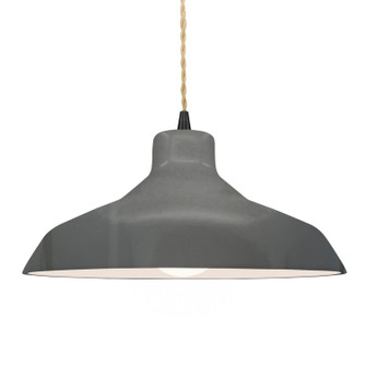 Radiance One Light Pendant in Gloss Grey (102|CER-6265-GRY-MBLK-BEIG-TWST)